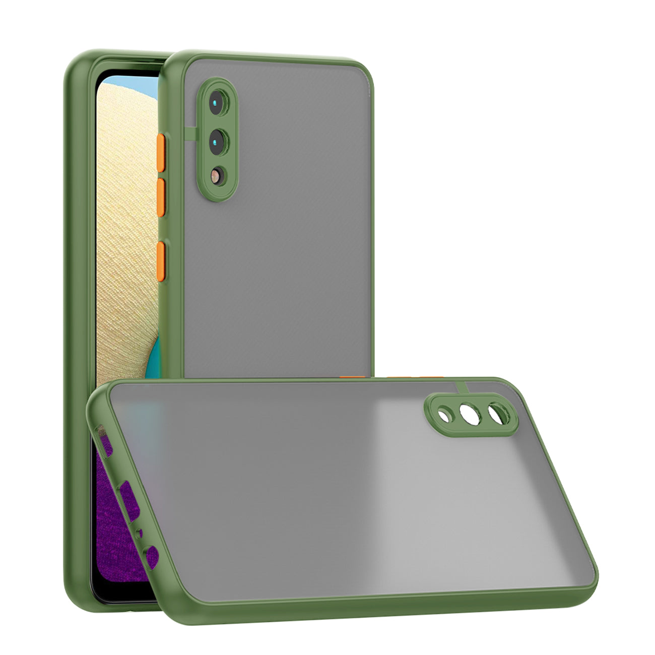 Camera Protection Translucent Case For Samsung Galaxy A20 /M02 In Light Green